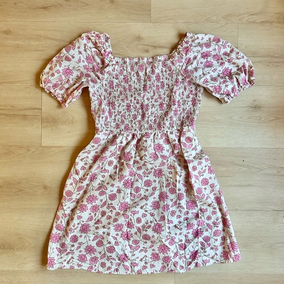 Universal Thread Pink Floral Smocked Dress 100% cotton Size Small - Picture 1 of 6